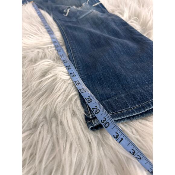 Hudson Men Denim Distressed Clifton Bootcut Jeans Pockets Dark Wash Blue Size 34 - Picture 15 of 15